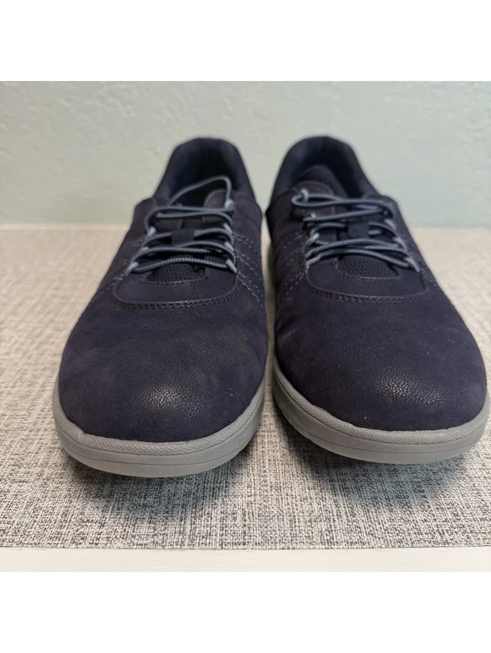 Clarks Shoes Women Sz 11 M Navy Blue Adella Stroll 28504 Lace Up Sneaker
